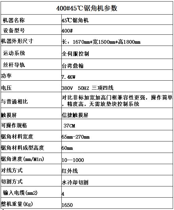 45度數(shù)控門框鋸角機